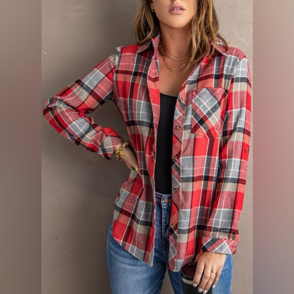 Women’s Red Plaid Flannel